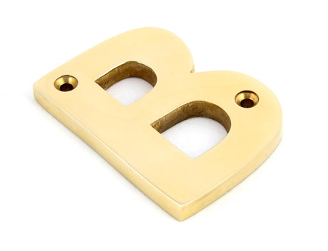 From The Anvil - Polished Brass Letter B | Sku. 83801B | Trade Door Handles.