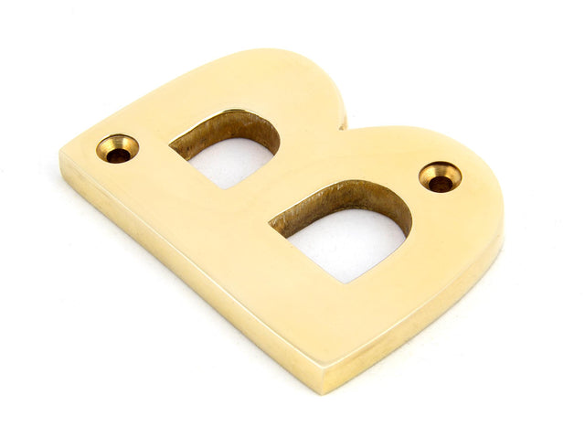 From The Anvil - Polished Brass Letter B | Sku. 83801B | Trade Door Handles.