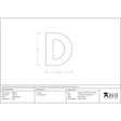 From The Anvil - Polished Brass Letter D | Sku. 83801D | Trade Door Handles.