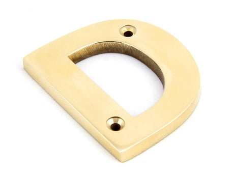 From The Anvil - Polished Brass Letter D | Sku. 83801D | Trade Door Handles.