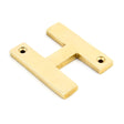 From The Anvil - Polished Brass Letter H | Sku. 83801H | Trade Door Handles.