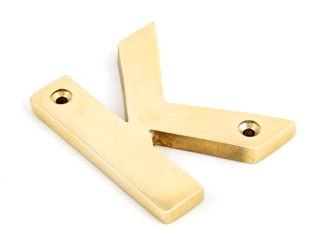 From The Anvil - Polished Brass Letter K | Sku. 83801K | Trade Door Handles.