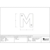 From The Anvil - Polished Brass Letter M | Sku. 83801M | Trade Door Handles.