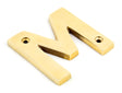 From The Anvil - Polished Brass Letter M | Sku. 83801M | Trade Door Handles.
