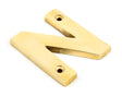From The Anvil - Polished Brass Letter N | Sku. 83801N | Trade Door Handles.