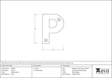 From The Anvil - Polished Brass Letter P | Sku. 83801P | Trade Door Handles.