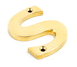 From The Anvil - Polished Brass Letter S | Sku. 83801S | Trade Door Handles.