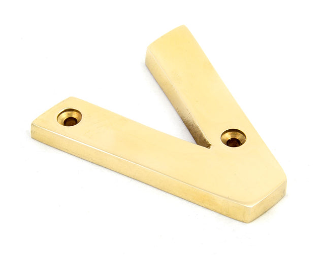 From The Anvil - Polished Brass Letter V | Sku. 83801V | Trade Door Handles.