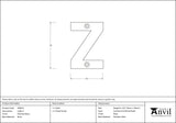 From The Anvil - Polished Brass Letter Z | Sku. 83801Z | Trade Door Handles.