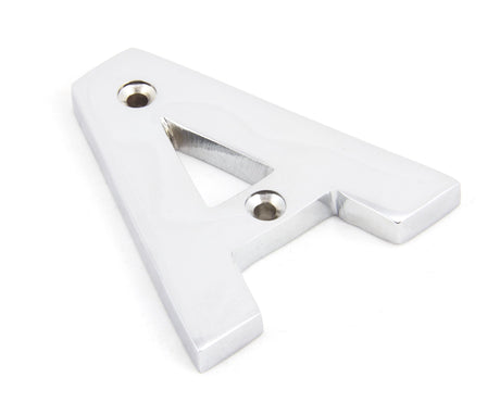 From The Anvil - Polished Chrome Letter A | Sku. 83802A | Trade Door Handles.