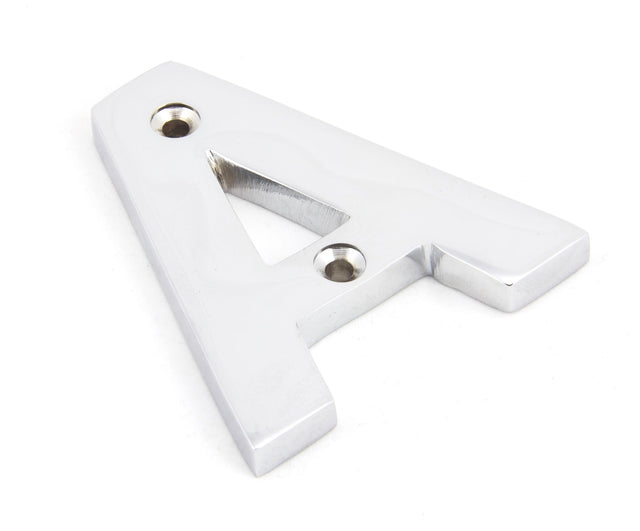 From The Anvil - Polished Chrome Letter A | Sku. 83802A | Trade Door Handles.