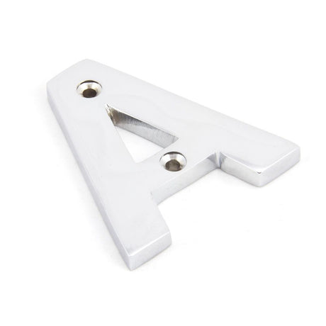 From The Anvil - Polished Chrome Letter A | Sku. 83802A | Trade Door Handles.