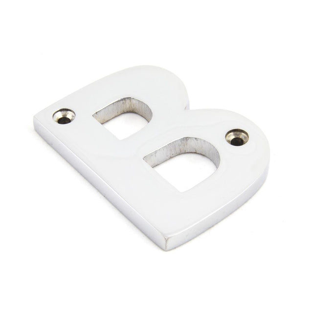 From The Anvil - Polished Chrome Letter B | Sku. 83802B | Trade Door Handles.
