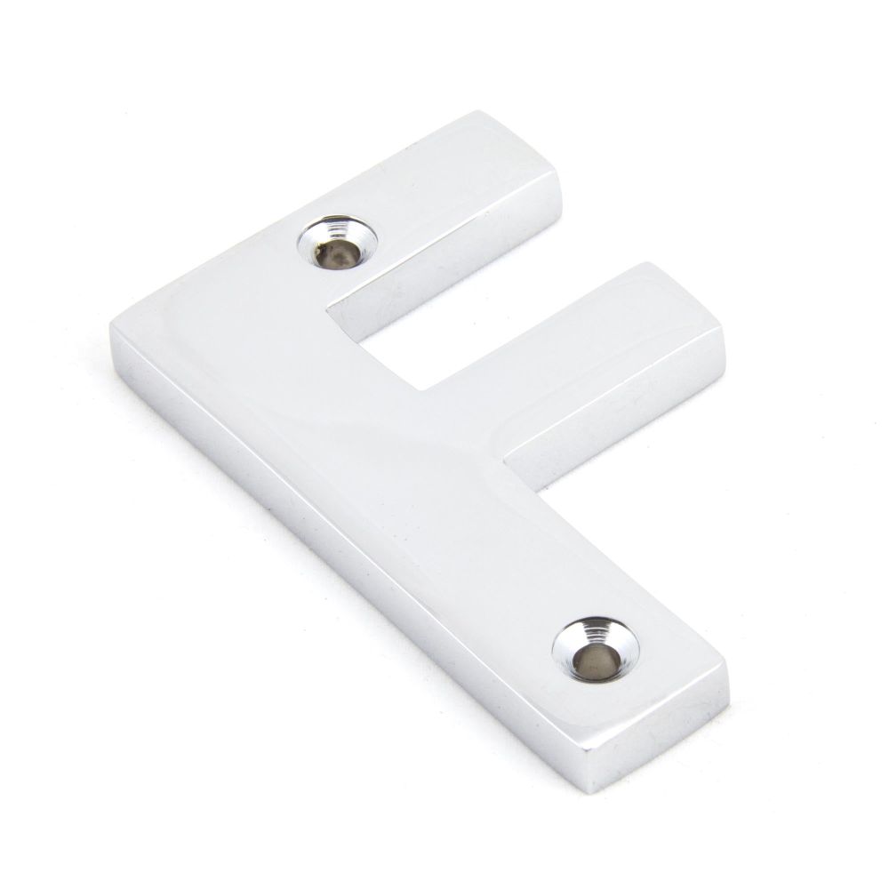 From The Anvil - Polished Chrome Letter F | Sku. 83802F | Trade Door Handles.