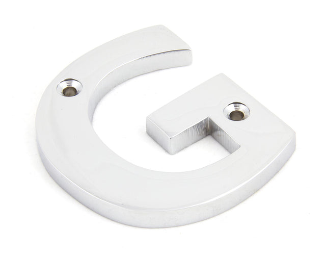 From The Anvil - Polished Chrome Letter G | Sku. 83802G | Trade Door Handles.