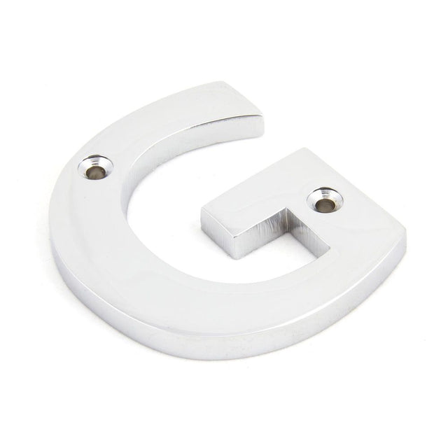 From The Anvil - Polished Chrome Letter G | Sku. 83802G | Trade Door Handles.