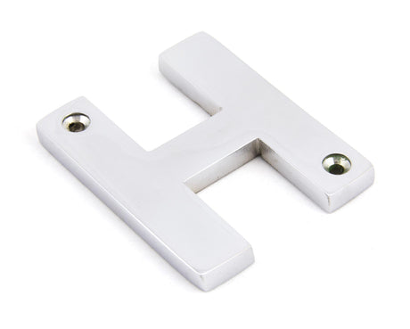 From The Anvil - Polished Chrome Letter H | Sku. 83802H | Trade Door Handles.