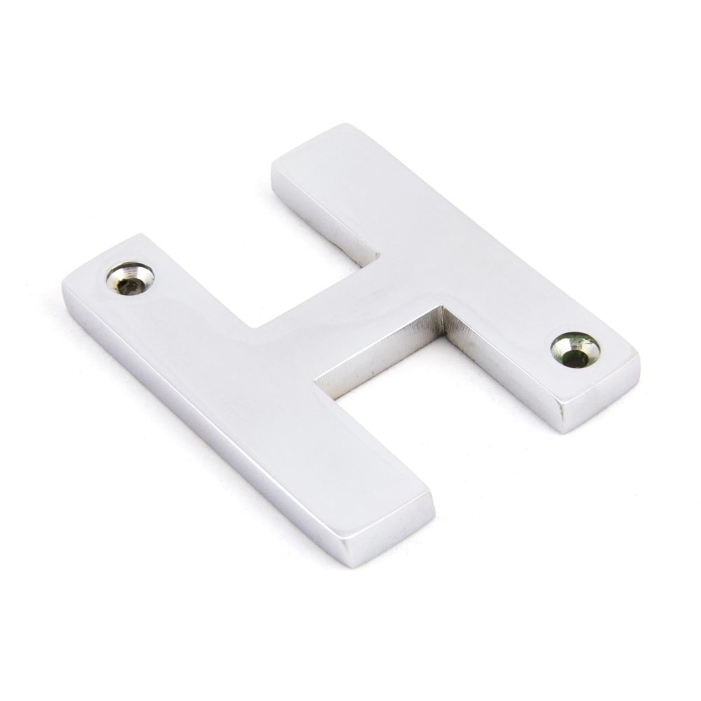 From The Anvil - Polished Chrome Letter H | Sku. 83802H | Trade Door Handles.