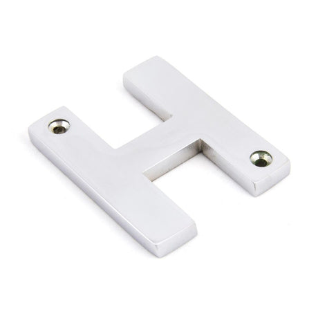 From The Anvil - Polished Chrome Letter H | Sku. 83802H | Trade Door Handles.