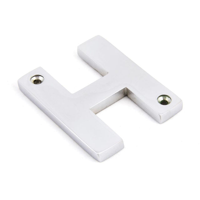 From The Anvil - Polished Chrome Letter H | Sku. 83802H | Trade Door Handles.