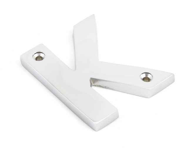From The Anvil - Polished Chrome Letter K | Sku. 83802K | Trade Door Handles.