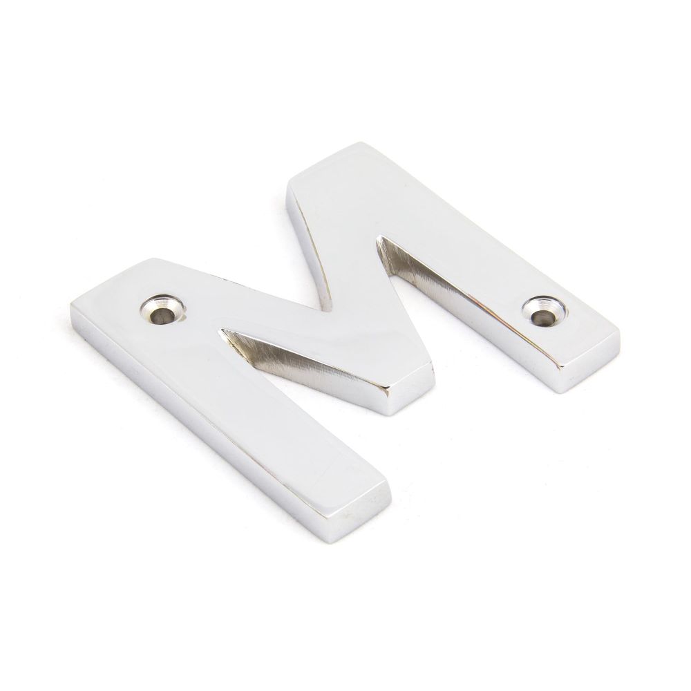 From The Anvil - Polished Chrome Letter M | Sku. 83802M | Trade Door Handles.