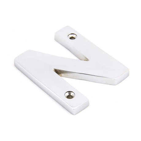 From The Anvil - Polished Chrome Letter N | Sku. 83802N | Trade Door Handles.