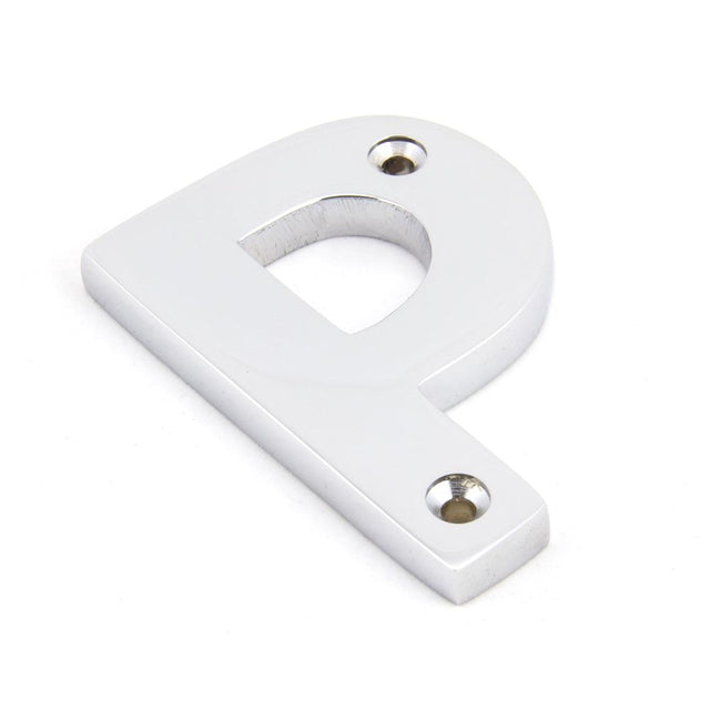 From The Anvil - Polished Chrome Letter P | Sku. 83802P | Trade Door Handles.