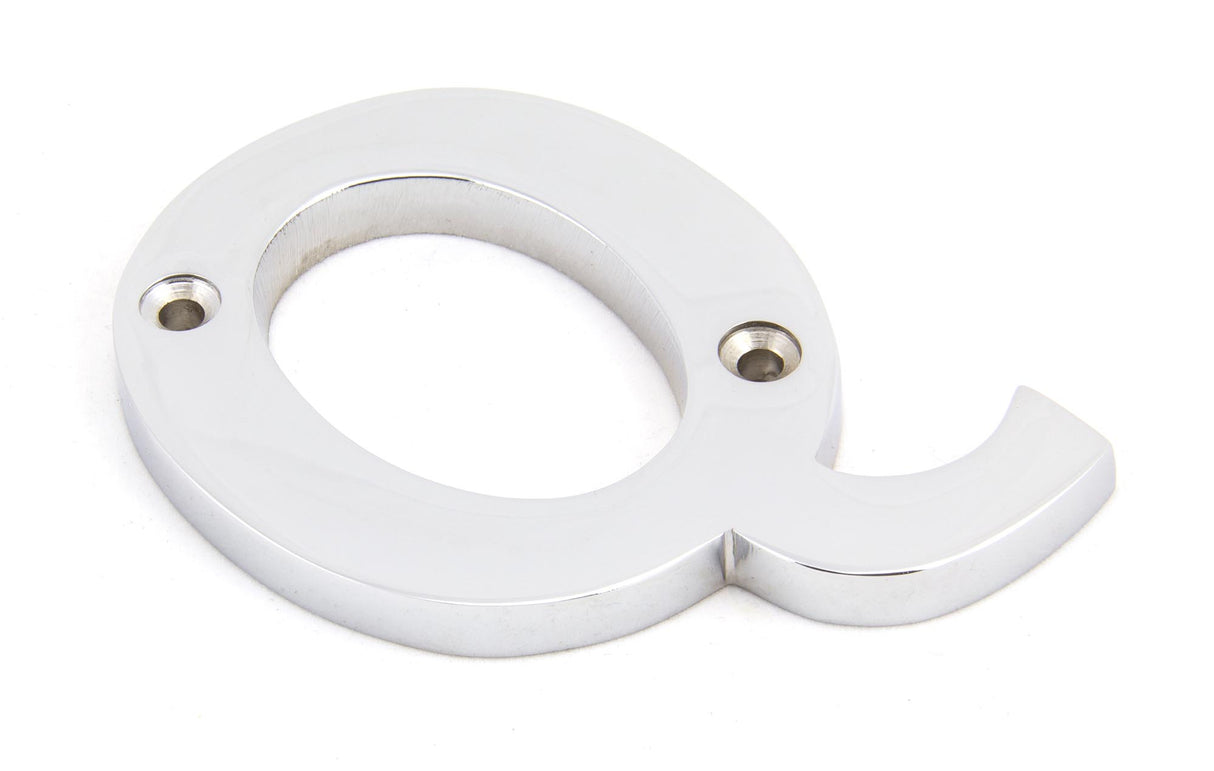 From The Anvil - Polished Chrome Letter Q | Sku. 83802Q | Trade Door Handles.