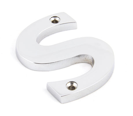 From The Anvil - Polished Chrome Letter S | Sku. 83802S | Trade Door Handles.