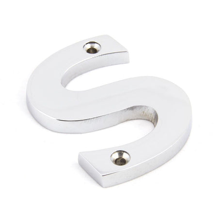 From The Anvil - Polished Chrome Letter S | Sku. 83802S | Trade Door Handles.