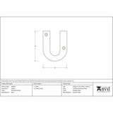 From The Anvil - Polished Chrome Letter U | Sku. 83802U | Trade Door Handles.