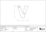 From The Anvil - Polished Chrome Letter V | Sku. 83802V | Trade Door Handles.