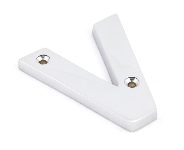 From The Anvil - Polished Chrome Letter V | Sku. 83802V | Trade Door Handles.