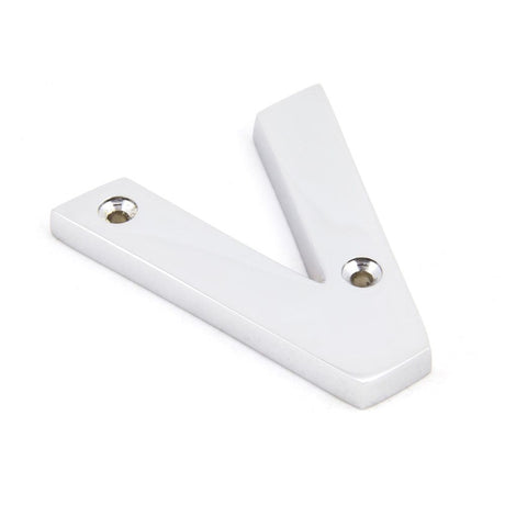 From The Anvil - Polished Chrome Letter V | Sku. 83802V | Trade Door Handles.