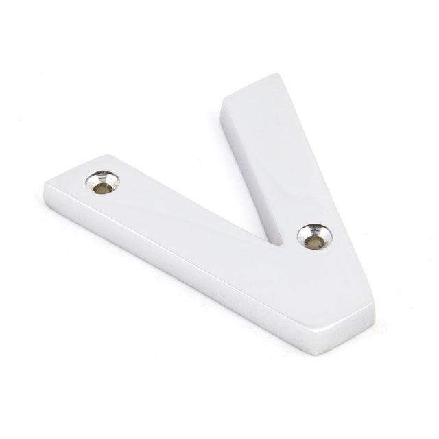 From The Anvil - Polished Chrome Letter V | Sku. 83802V | Trade Door Handles.