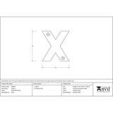 From The Anvil - Polished Chrome Letter X | Sku. 83802X | Trade Door Handles.