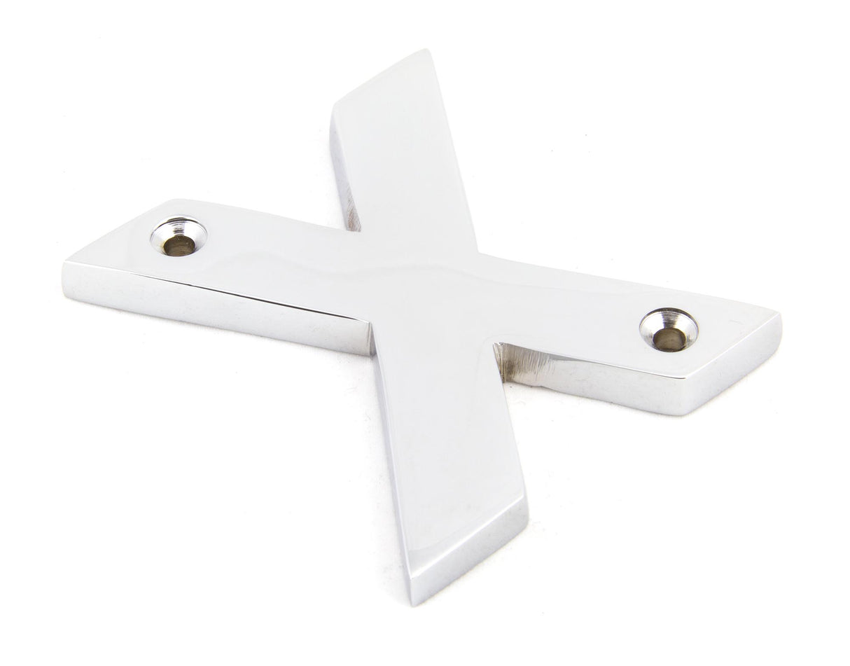 From The Anvil - Polished Chrome Letter X | Sku. 83802X | Trade Door Handles.