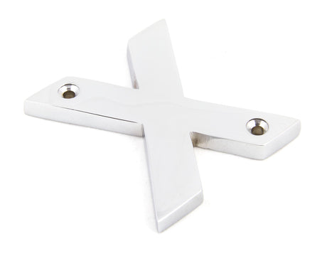 From The Anvil - Polished Chrome Letter X | Sku. 83802X | Trade Door Handles.