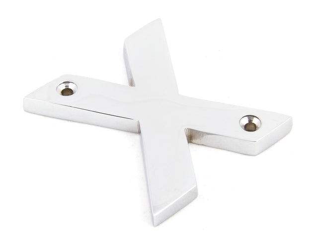 From The Anvil - Polished Chrome Letter X | Sku. 83802X | Trade Door Handles.