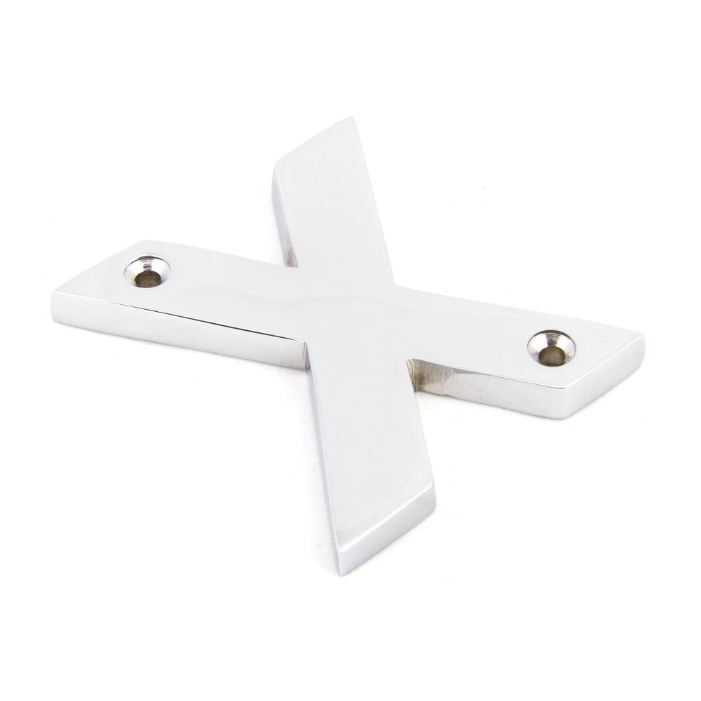 From The Anvil - Polished Chrome Letter X | Sku. 83802X | Trade Door Handles.