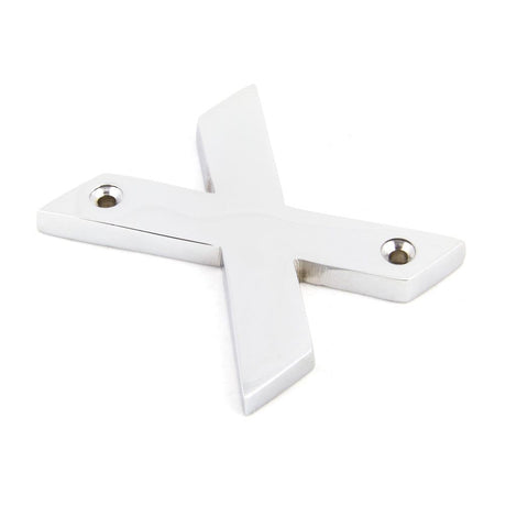 From The Anvil - Polished Chrome Letter X | Sku. 83802X | Trade Door Handles.