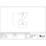 From The Anvil - Polished Chrome Letter Z | Sku. 83802Z | Trade Door Handles.