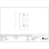 From The Anvil - Antique Pewter Letter E | Sku. 83803E | Trade Door Handles.
