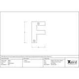 From The Anvil - Antique Pewter Letter F | Sku. 83803F | Trade Door Handles.