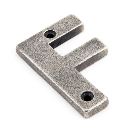 From The Anvil - Antique Pewter Letter F | Sku. 83803F | Trade Door Handles.