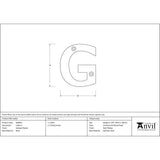 From The Anvil - Antique Pewter Letter G | Sku. 83803G | Trade Door Handles.