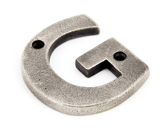 From The Anvil - Antique Pewter Letter G | Sku. 83803G | Trade Door Handles.