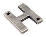 From The Anvil - Antique Pewter Letter H | Sku. 83803H | Trade Door Handles.