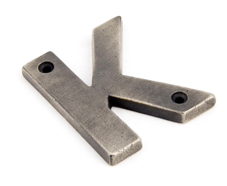 From The Anvil - Antique Pewter Letter K | Sku. 83803K | Trade Door Handles.